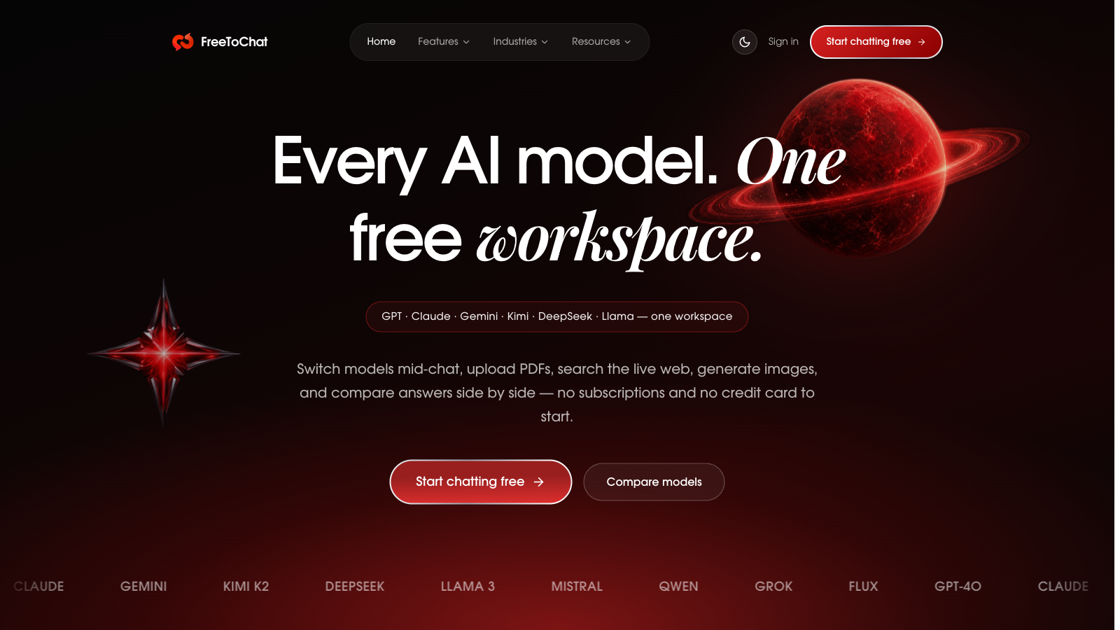 Freetochat.app interface